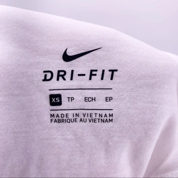 Nike Dri-Fit Peace Love Swoosh White Tank Top Size XS - Picture 9 of 11